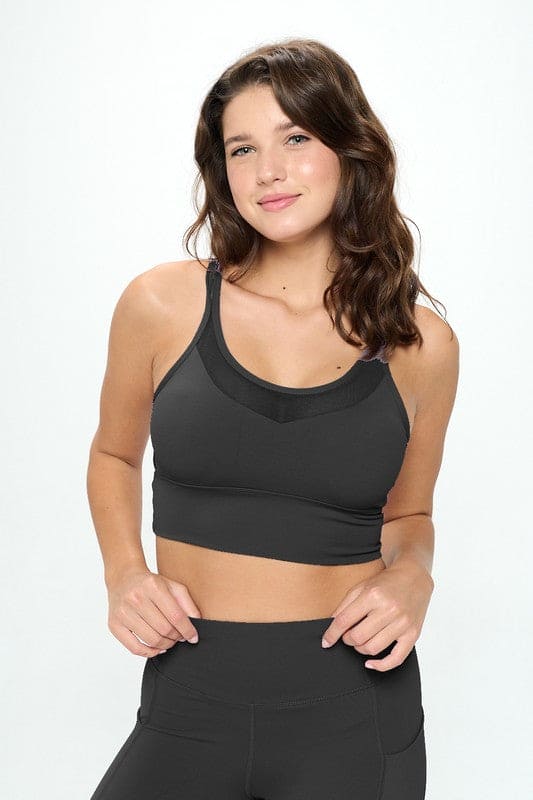 Activewear Crop top and Legging Set with Criss-Cross Back Details