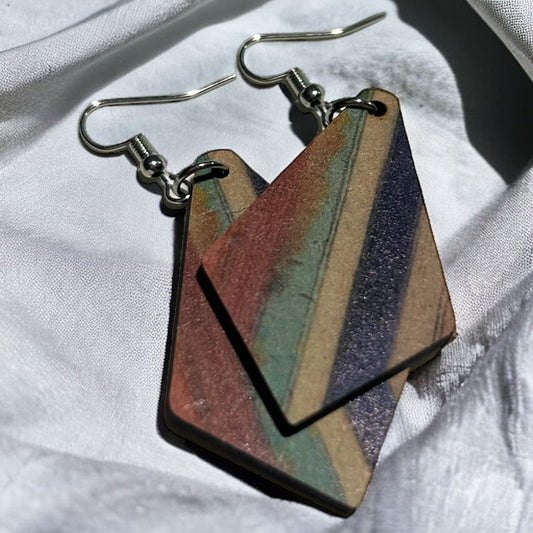 Midwest Diamond Shaped Printed Earrings