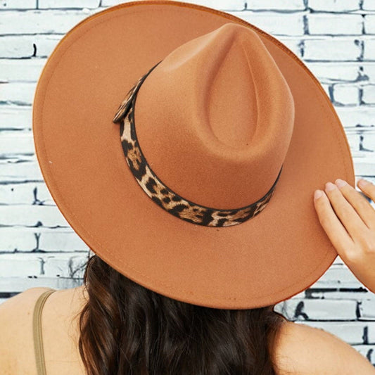 Fame In The Wild Leopard Detail Fedora Hat