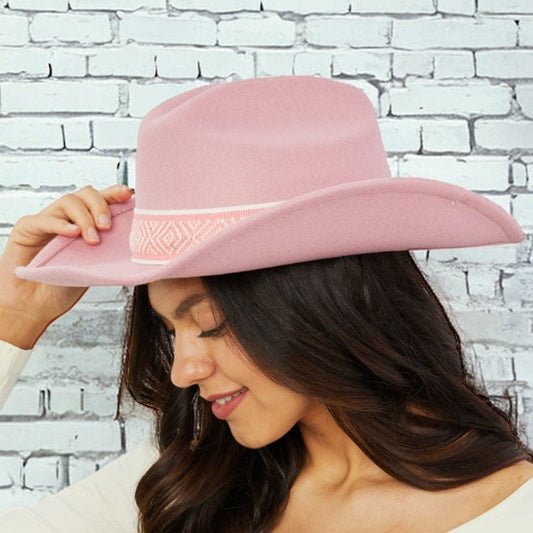 Fame Western Cutie Cowboy Hat in Pink